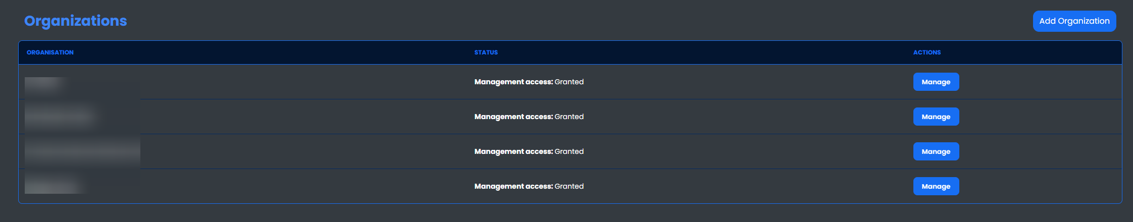 Manage Partner Option